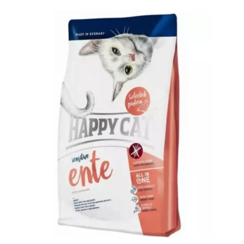 Сухой корм для кошек с чувствительным пищеварением Happy Cat Sensitive Ente, с уткой 300 г