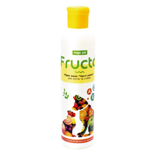 Жидкое мыло для собак и кошек Magic Pet Fructa, с экстрактом вишни, ананаса, авокадо и апельсина 220 мл