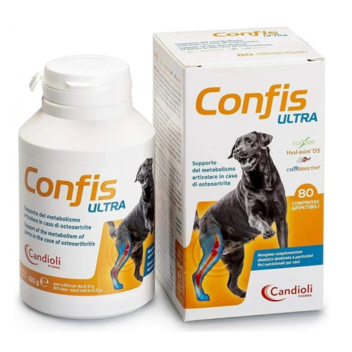 Пігулки Candioli Confis Ultra для підтримки суглобів у собак, 80 шт