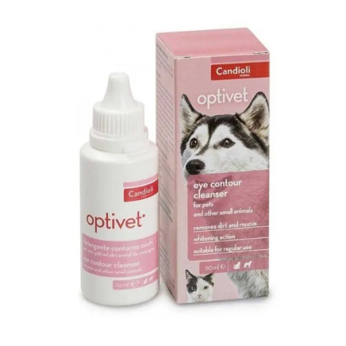 Краплі Candioli Optivet для догляду за очима для котів та собак, 50 мл