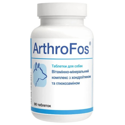 Вітамінно-мінеральна добавка Dolfos ArthroFos для опорно-рухової системи собак, 90 таблеток
