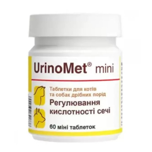 Витаминно-минеральная добавка Dolfos UrinoMet mini при заболеваниях мочевыводящих путей, 60 мини таблеток