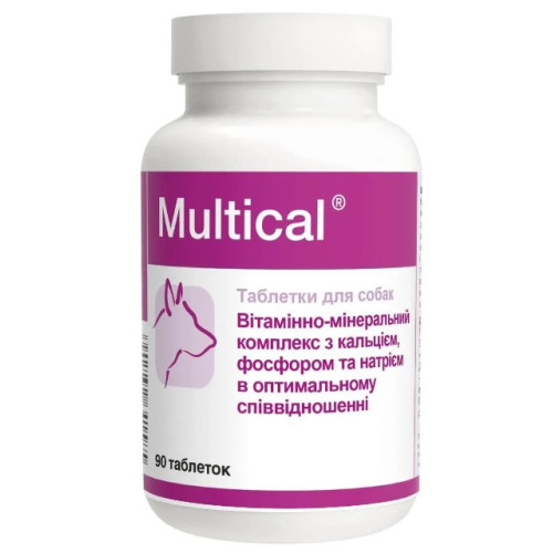 Витаминно-минеральная добавка Dolfos Multical для собак, 90 таблеток