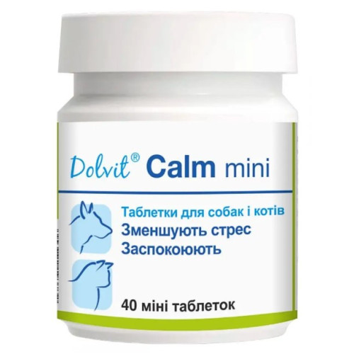 Вітамінно-мінеральна добавка Dolfos Dolvit Calm mini для боротьби зі стресом 40 міні таблеток