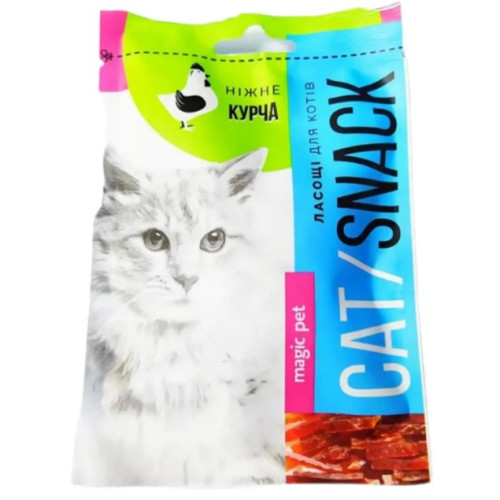Лакомство для кошек Magic Pet Cat Snack полоски куриного мяса 50 г