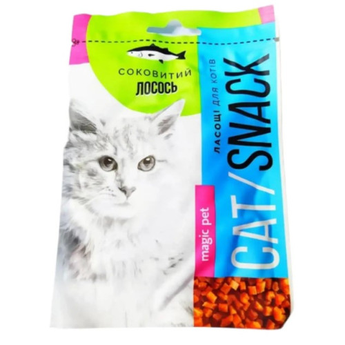 Ласощі для кішок Magic Pet Cat Snack шматочки лосося 50 г