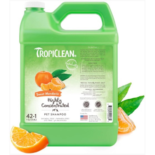 Шампунь для собак и кошек высокой концентрации TropiClean Sweet Mandarin (Сладкий мандарин) 3.8 л