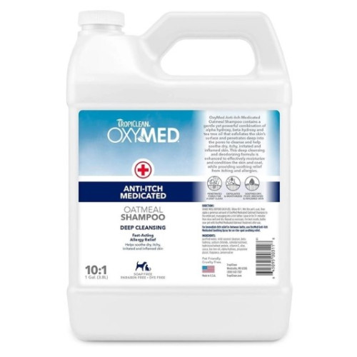 Шампунь для собак и кошек TropiClean Oxymed Medicated Oatmeal от зуда с экстрактом овса 3.8 л