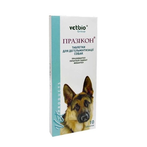 Таблетки от глистов для собак Vetbio Празикон 10 шт