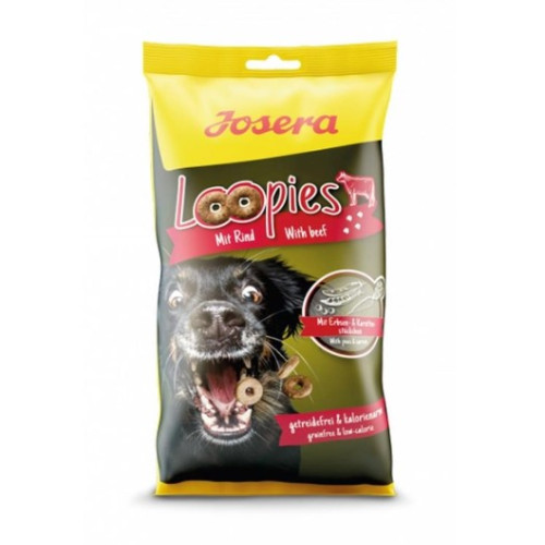 Ласощі для собак Josera Loopies Mit Rind з яловичиною 150 г