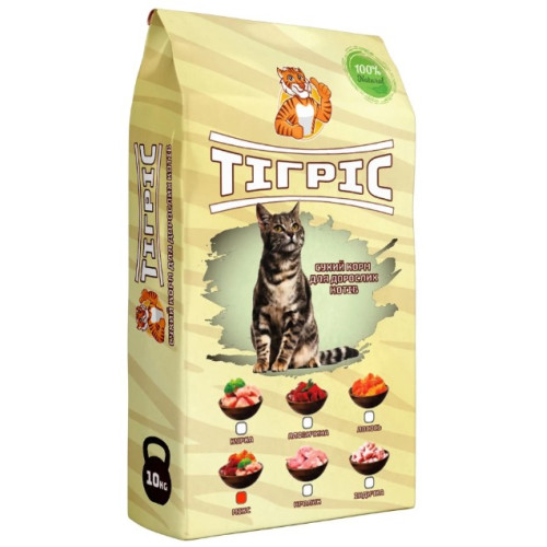 Сухой корм для кошек Тигрис микс 10 кг