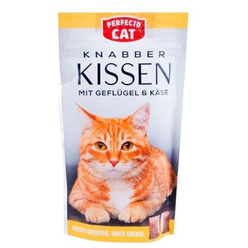 Лакомство для кошек Perfecto Cat подушечки с сыром 50 г