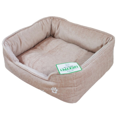 Лежак Мінор №1 "Lucky Pet" для собак та кішок, рожевий, 40х50х19 см