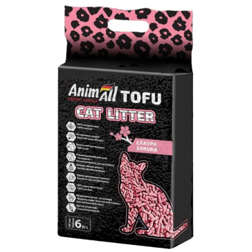Наповнювач для котячого туалету "AnimALL", тофу, з ароматом сакури, 6л