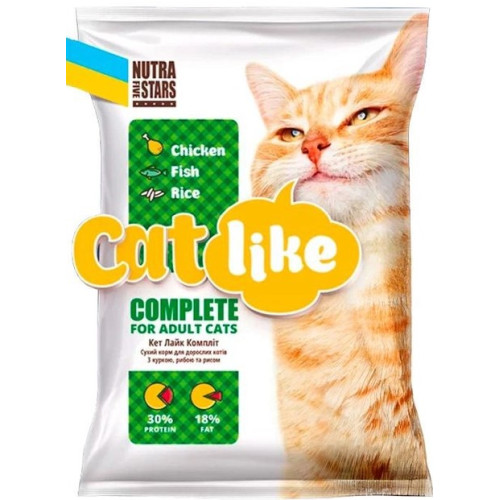 Сухой корм для кошек Nutra 5 Stars Cat like Complete с курицей, рыбой и рисом 10 кг
