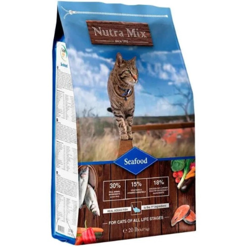 Сухой корм для кошек Nutra Mix Seafood 9.07 кг