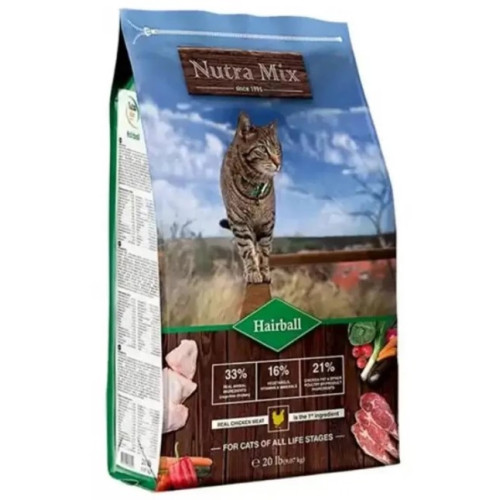 Сухой корм для выведения шерсти у кошек Nutra Mix Hairball 9.07 кг