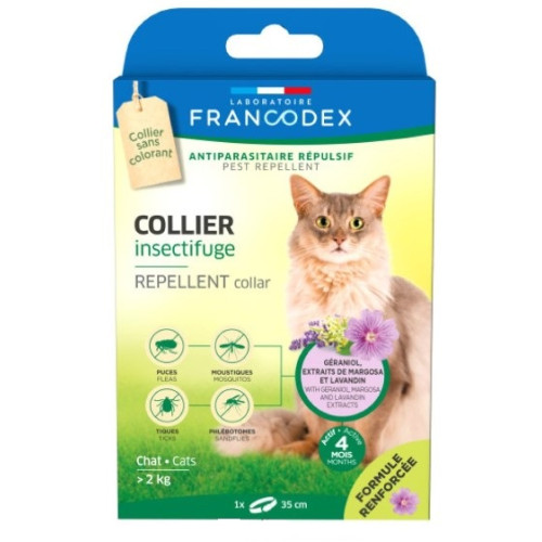 Ошейник Francodex Repellent Collar репеллентный для кошек 35 см