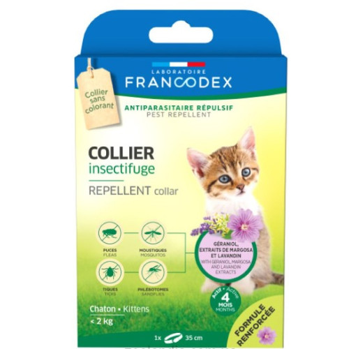 Ошейник Francodex Repellent Collar репеллентный для котят 35 см