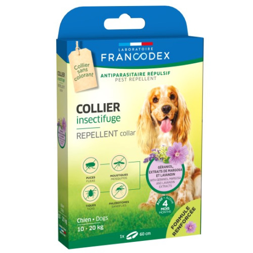 Репелентний нашийник Francodex Repellent Collar для собак 10-20 кг, 60 см