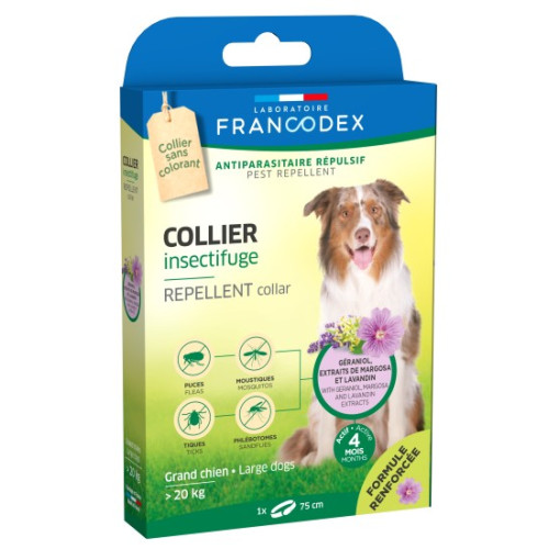 Репелентний нашийник Francodex Repellent Collar для собак більше 20 кг, 75 см