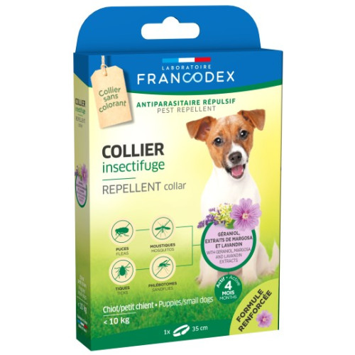 Репеллентный ошейник Francodex Repellent Collar для собак малых пород и щенков, 35 см