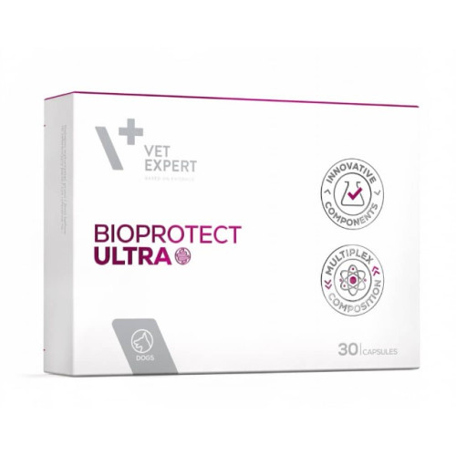 Добавка VetExpert BioProtect Ultra для собак с хроническими нарушениями желудочно-кишечной микрофлоры, 30 капсул 