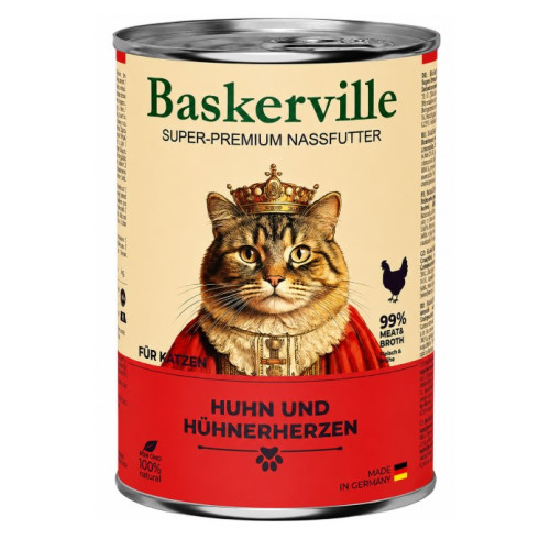 Консерва для кошек Baskerville (Баскервиль) курица с сердечками 400 (г)