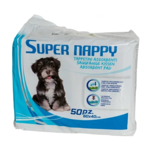 Пелюшки "Super nappy" для собак, 60х40 см 50 шт