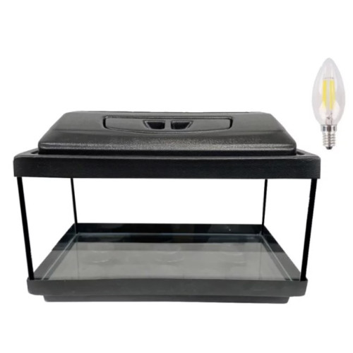 Аквариумный набор Zoocool Black 3 in 1 ЭКО прямоугольный (Крышка Миньон) 400-250-400 (40л) 4мм