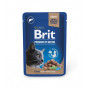 Вологий корм Brit Premium Sterilised pouch для стерилізованих кішок, печінка, 100 г