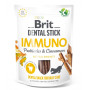 Лакомства для собак Brit Dental Stick Immuno для иммунитета, пробиотики и корица, 7 шт, 251 г