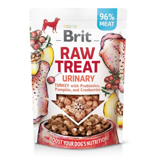 Лакомство для собак Brit Raw Treat freeze-dried Urinary для профилактики мочекаменной болезни, индейка, 40 г