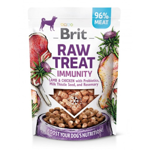 Ласощі для собак Brit Raw Treat freeze-dried Immunity для імунітету, ягня та курка, 40 г