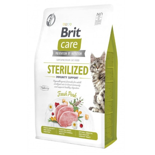 Сухий корм Brit Care Cat by Nutrition Sterilized Immunity Support для стерилізованих котів 2 кг