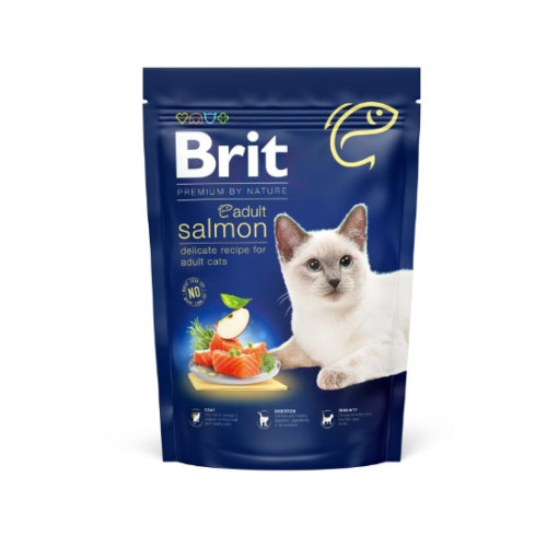 Сухий корм Brit Premium by Nature Cat Adult Salmon для дорослих кішок з лососем 800 (г)