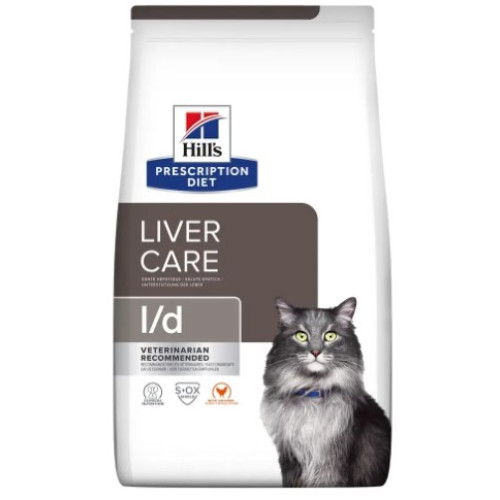 Лечебный сухой корм для кошек Hill's L/D-при заболеваниях печени и печеночной недостаточности, 1,5 кг