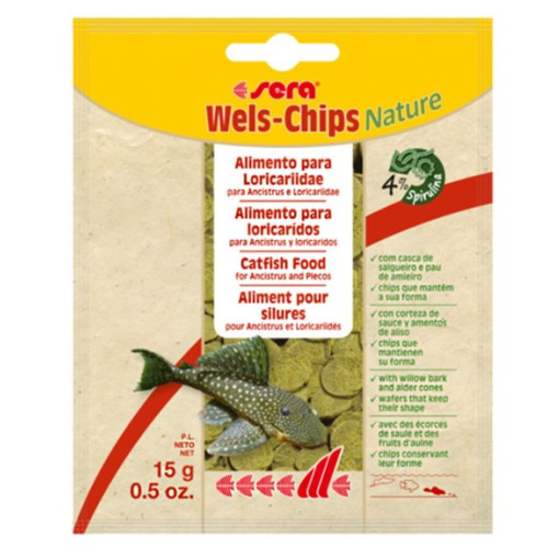 Корм Sera Wels (Catfish) Chips Nature чіпси для сомів, 15 г