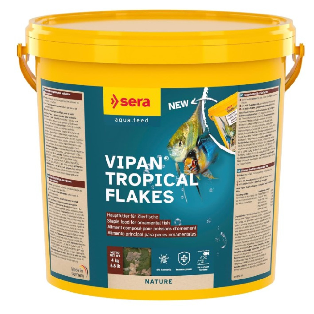 Корм для аквариумных рыб всех видов Sera Vipan Nature, хлопья, 21 л Корм для аквариумных рыб всех видов Sera Vipan Nature, хлопья, 21 л