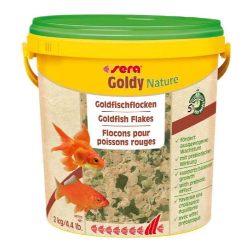 Корм Sera Goldy Nature – для золотых рыбок в хлопьях, 10 л