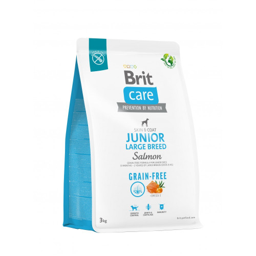 Сухий корм Brit Care Dog Grain-free Junior Large Breed для молодих собак великих порід з лососем та бататом 3 кг