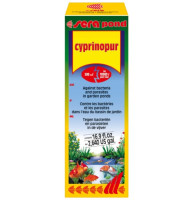 Лікувальний засіб Sera Pond Cyprinopur проти черевної водянки і коропових вошей у ставкової риби, на 10 т-500 мл