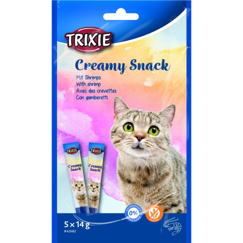 Лакомство для кошек Trixie Creamy Snacks с тунцом и креветками 5 шт х 14 г