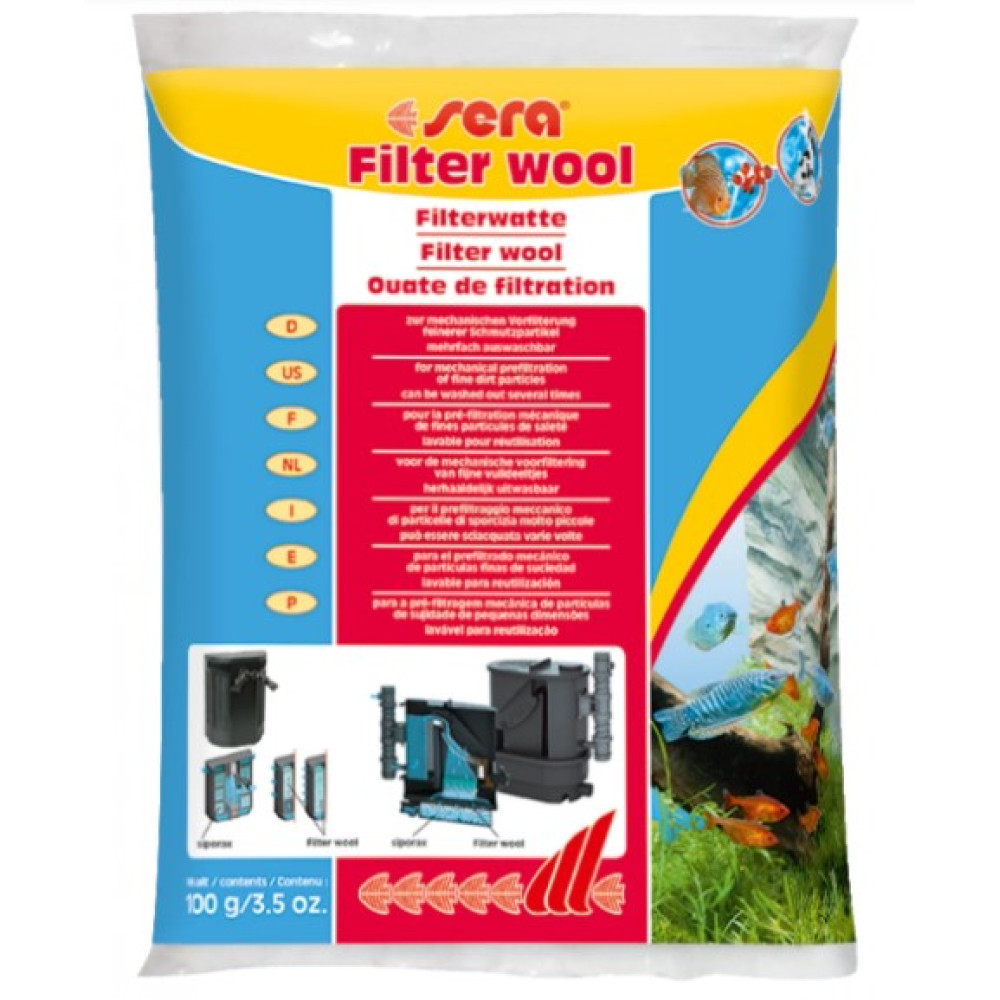 Синтетическая вата для фильтров Sera Filter Wool, 100 г