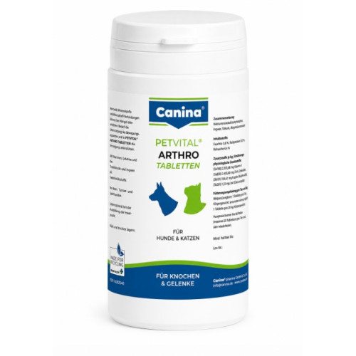 Мінеральний комплекс Canina Petvital Arthro-Tabletten для собак та котів, для проблемних суглобів, 180 табл. (180 г) Мінеральний комплекс Canina Petvital Arthro-Tabletten для собак та котів, для проблемних суглобів, 180 табл. (180 г)