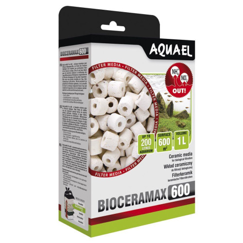 Наповнювач для фільтра Aquael «BioCeraMax 600», керамічні кільця, 1 л