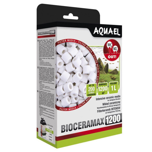 Наполнитель для фильтра Aquael «BioCeraMax 1200», керамические кольца, 1 л