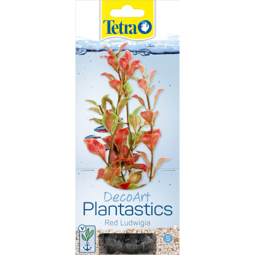 Декоративное растение Tetra для аквариумов DecoArt Plant RED LUDWIGIA, пластиковое, красное, размер S, 15см