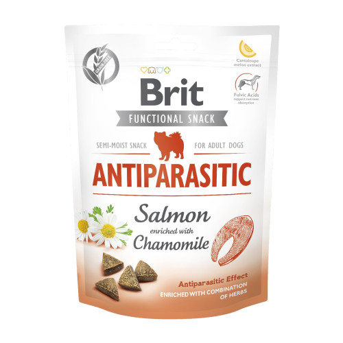 Лакомство Brit Care Functional Antiparasitic с антипаразитарным эффектом для собак, с лососем, 150 г