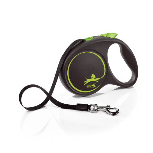 Рулетка Flexi для собак до 50 кг BLACK DESIGN лента зеленый L 5м